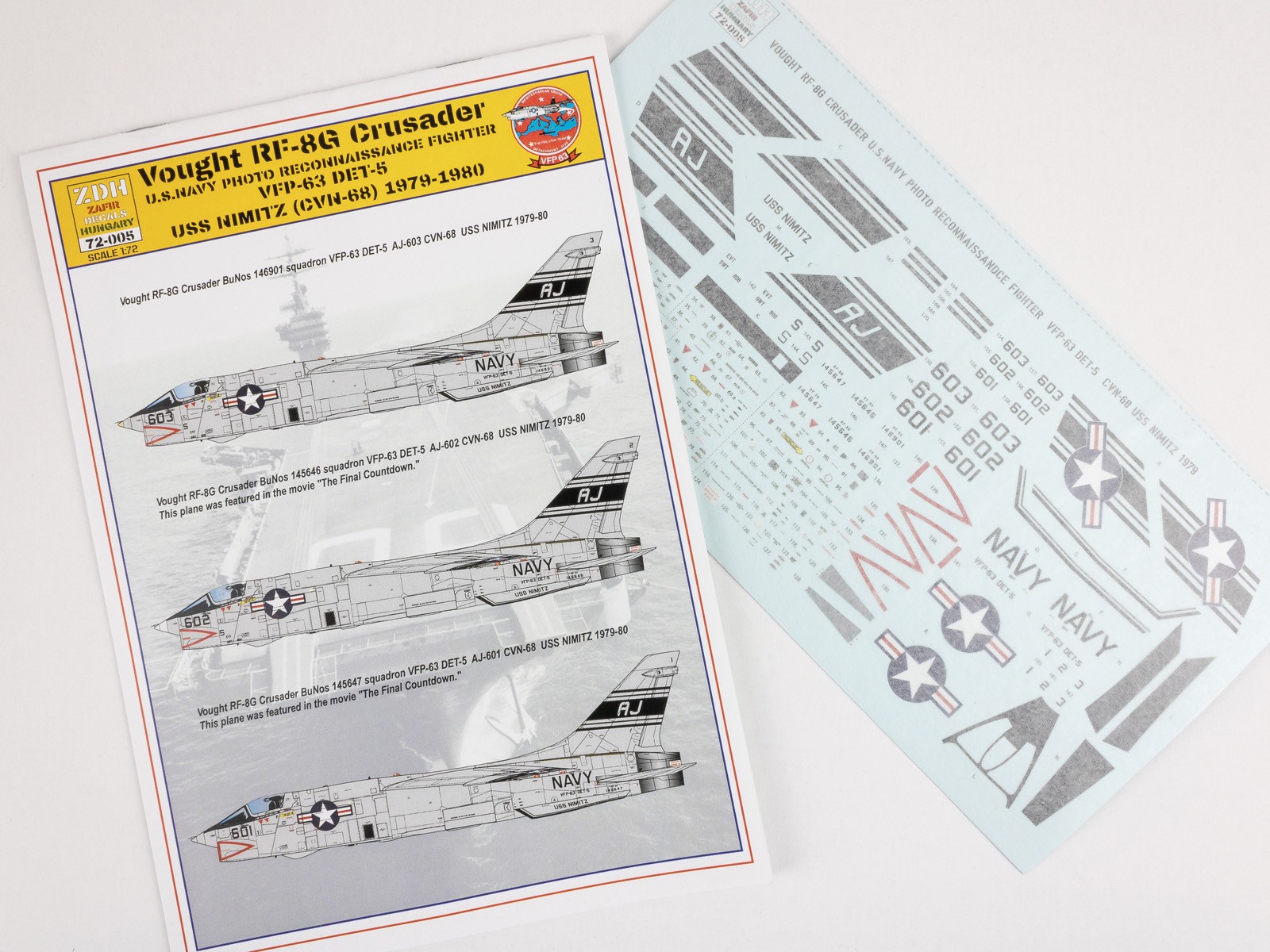 Vought RF-8G Crusader VFP-63 DET-5 CVN-68 1979-80
