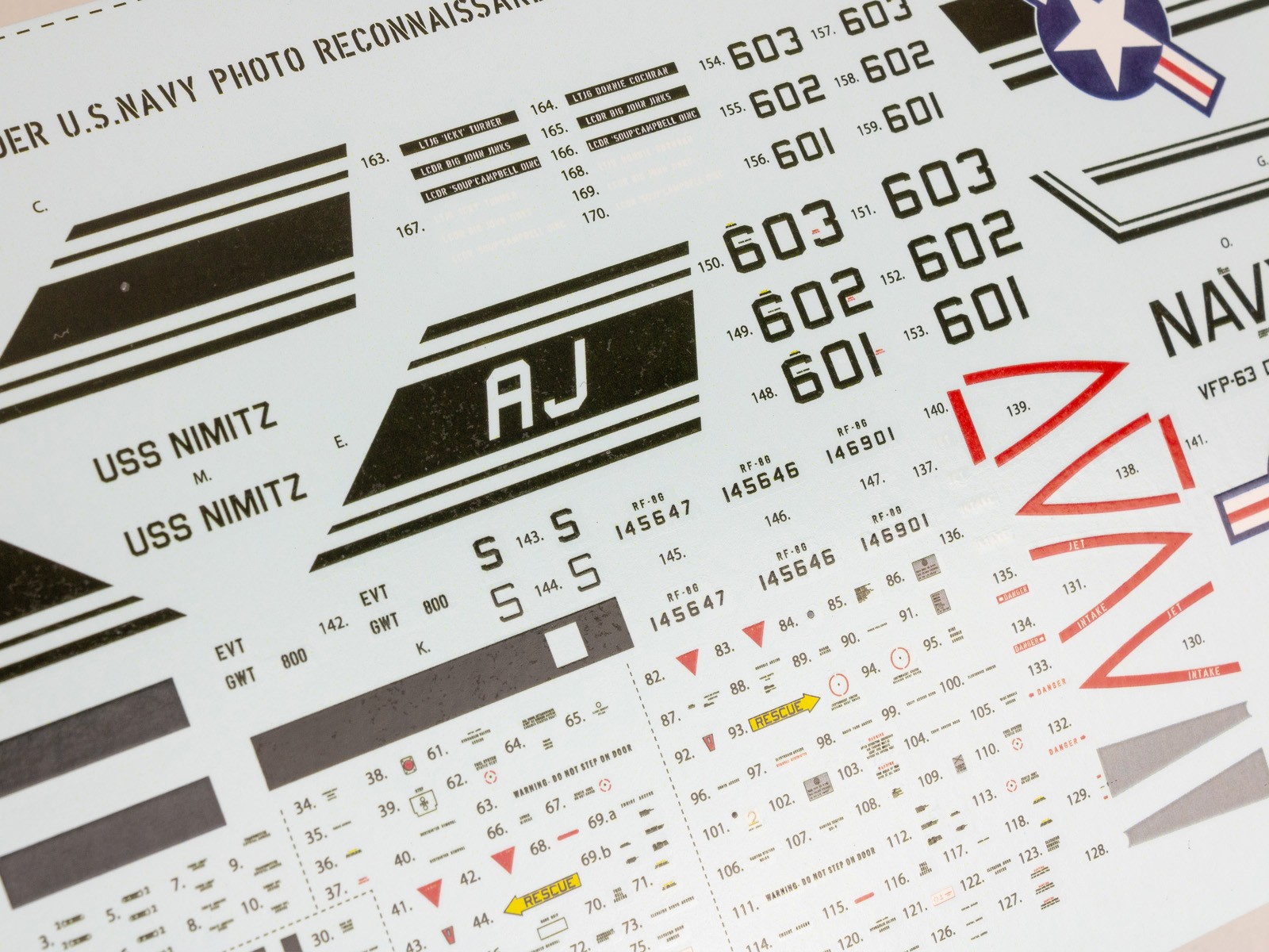 Vought RF-8G Crusader VFP-63 DET-5 CVN-68 1979-80